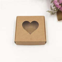 50Sets Kraft Paper Handmade Jewelry Set Packing Displays Boxes Brown Necklace And Earring Gift Boxes 6x6x1cm 6x6x1.5cm