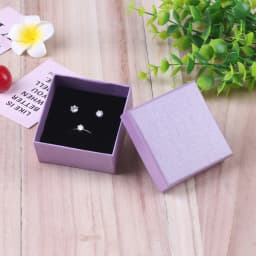 12pcs/ Lot Purple Luxury Kraft Gift Box Ardboard Paper Bracelet Necklace Jewellry Boxes Packaging Rings Gift Storages Wholesale
