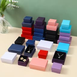 12pcs/ Lot Purple Luxury Kraft Gift Box Ardboard Paper Bracelet Necklace Jewellry Boxes Packaging Rings Gift Storages Wholesale
