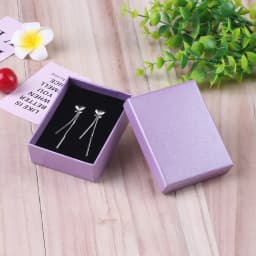 12pcs/ Lot Purple Luxury Kraft Gift Box Ardboard Paper Bracelet Necklace Jewellry Boxes Packaging Rings Gift Storages Wholesale