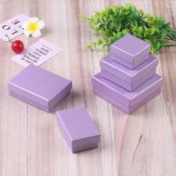 12pcs/ Lot Purple Luxury Kraft Gift Box Ardboard Paper Bracelet Necklace Jewellry Boxes Packaging Rings Gift Storages Wholesale