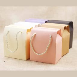 Multi Color Gift Box with Handle String Blank Paper Wedding/Candy/Teas/Nuts/Cookies/Gifts Package Handle Box 8.9*6.7*10.5cm 10pc