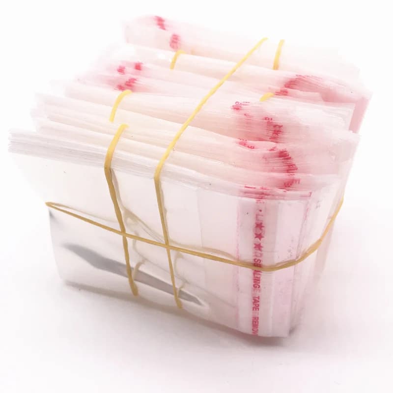 100pcs 5x7cm Resealable Poly Bag Transparent Opp Bag Plastic Bags Self Adhesive Seal Jewellery Making Bag