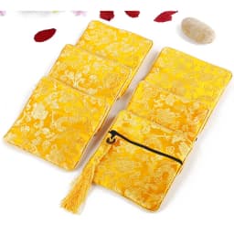 Zipper Tassel Jewelry Storage Bag Jewelry Bag Embroidered Small Cloth Bag Brocade Box Buddha Bead Bag Bracelet Lucky Bag