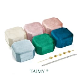 Luxury Square Velvet Custom Logo Bracelet Jewelry Watch Gift Boxes With Pillow Inner Jewellery Display Packaging Case