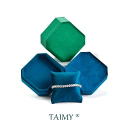 Luxury Square Velvet Custom Logo Bracelet Jewelry Watch Gift Boxes With Pillow Inner Jewellery Display Packaging Case