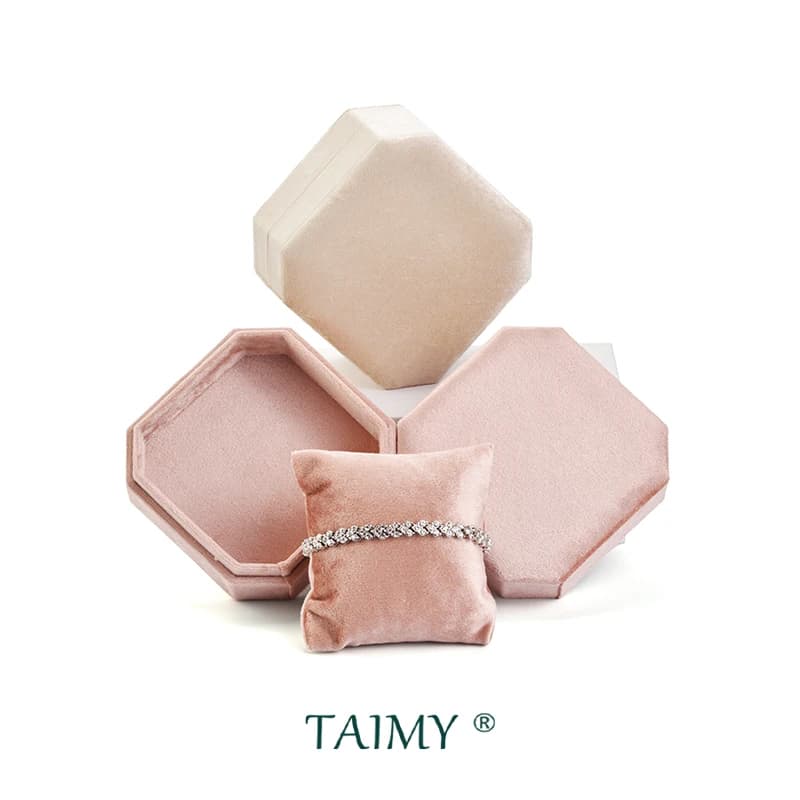 Luxury Square Velvet Custom Logo Bracelet Jewelry Watch Gift Boxes With Pillow Inner Jewellery Display Packaging Case