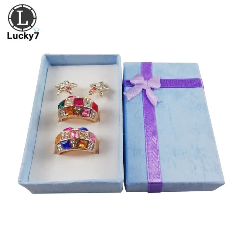 12pcs/Lot Jewelry Sets Display Box For Necklace Earrings Ring 5*8*2.5cm Packaging Shadow Box Jewelry Organizer