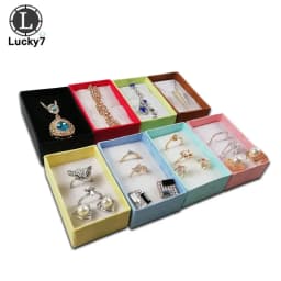 12pcs/Lot Jewelry Sets Display Box For Necklace Earrings Ring 5*8*2.5cm Packaging Shadow Box Jewelry Organizer