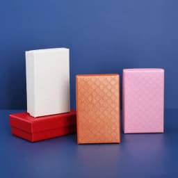 10Pcs 8x5x2.5cm Jewelry Paper Organizer Box for Rings Earrings Studs Key Necklace Packaging Gift Boxes Display with Black Sponge