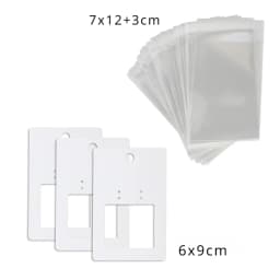 50Pcs 6x9cm Hangable Earrings Jewelry Display Kraft Card With Or Without Bags Wholesale Packaging Half Frame Personalized Design