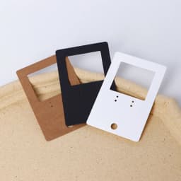 50Pcs 6x9cm Hangable Earrings Jewelry Display Kraft Card With Or Without Bags Wholesale Packaging Half Frame Personalized Design