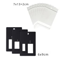 50Pcs 6x9cm Hangable Earrings Jewelry Display Kraft Card With Or Without Bags Wholesale Packaging Half Frame Personalized Design