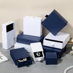 Wholesale 100pcs/lot Custom Logo Paper Jewelry Box Gift Packaging Box Printed Logo Earring Necklace Bracelet Box