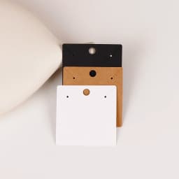 50/100pc 7x7cm Paper Cardboard Necklaces Display Card for Earrings Wholesale Jewelry Packaging Business Hangable Bags Supplier