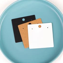 50/100pc 7x7cm Paper Cardboard Necklaces Display Card for Earrings Wholesale Jewelry Packaging Business Hangable Bags Supplier