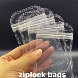 50pcs Transparent Self Sealing Bags Hang Pouch Thicken OPP Bags for DIY Jewelry Retail Display Packaging Storage Ziplock Bag