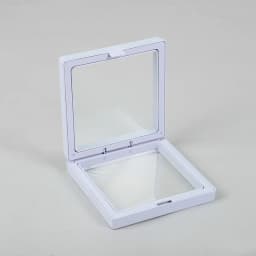 7x7cm 3D Suspension Box Shadow Box Jewelry Display Stand Ring Pendant Holder Protect Jewelry Stone Presentation Case