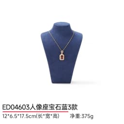 Jewelry Display Stand Necklace Holder Mannequin Bust for Boutique Window Showcase Blue Pendant Showing Rack