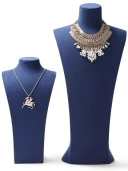 Jewelry Display Stand Necklace Holder Mannequin Bust for Boutique Window Showcase Blue Pendant Showing Rack