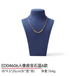 Jewelry Display Stand Necklace Holder Mannequin Bust for Boutique Window Showcase Blue Pendant Showing Rack