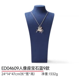 Jewelry Display Stand Necklace Holder Mannequin Bust for Boutique Window Showcase Blue Pendant Showing Rack