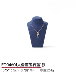 Jewelry Display Stand Necklace Holder Mannequin Bust for Boutique Window Showcase Blue Pendant Showing Rack