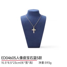 Jewelry Display Stand Necklace Holder Mannequin Bust for Boutique Window Showcase Blue Pendant Showing Rack