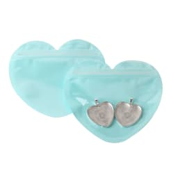 10pcs/50pcs Heart Shaped Sealing Jewelry Pouches Bag Transparent Plastic Durable Zipper Lock Convenient Packaging Bags Wholesale
