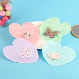 10pcs/50pcs Heart Shaped Sealing Jewelry Pouches Bag Transparent Plastic Durable Zipper Lock Convenient Packaging Bags Wholesale