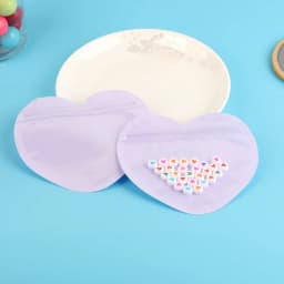 10pcs/50pcs Heart Shaped Sealing Jewelry Pouches Bag Transparent Plastic Durable Zipper Lock Convenient Packaging Bags Wholesale