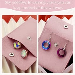 Microfiber Jewelry Pouch 8x8cm, Jewelry Packaging Bag Luxury Small Jewelry Gift Bags Necklace Package Snap Button with Divider
