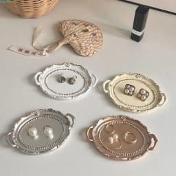 New Nordic Decorative Jewelry Plate Retro Earrings Storage Tray Mini resin Jewelry Dish Necklace Earrings Jewelry Display Tray