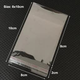 1000pcs/lot 8x10 8x13 10x13 6x17cm Transparent Clear Self-adhesive OPP Bags Jewelry Pouches Seal Plastic Packaging Bags