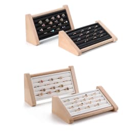 Solid Wood Ring Bracelet Display Rack Jewelry Store Specific Obliquity Display Props Necklace Holder Creative Decorations