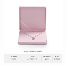 WoodTen Velvet Ring Box Earring Pink Jewelry Box Necklace Bracelet Storage Case Jewelry Organizer Jewelry Gift Box for Wedding