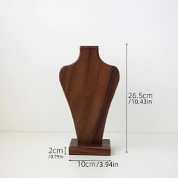 Walnut Wood Model Bust Wooden Jewelry Display Necklace Pendants Mannequin Hanging Earring Holder Jewelry Stands Organizer Rack