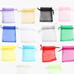 50pcs 5x7cm Organza Gift Bags Drawable Wedding Party Fashion Bags Display Packaging Accessories Jewellery Pouches