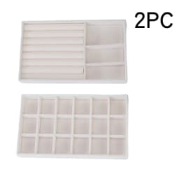 1PC, Flocking Jewelry Box Jewelry Tray, Color: Beige