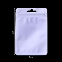 50pcs/lot Reusable Plastic Zip Lock Bags Transparent Purple color Sealing Bag for DIY Jewelry Retail Display Wrap Packaging Bag