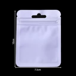 50pcs/lot Reusable Plastic Zip Lock Bags Transparent Purple color Sealing Bag for DIY Jewelry Retail Display Wrap Packaging Bag