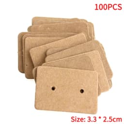 50/100Pcs/ lot Cardboard Earring Display Cards Blank Kraft Paper Jewelry Hanging Tags for Earring Ear Studs Selling Packaging