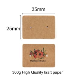 50/100Pcs/ lot Cardboard Earring Display Cards Blank Kraft Paper Jewelry Hanging Tags for Earring Ear Studs Selling Packaging