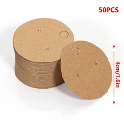 50/100Pcs/ lot Cardboard Earring Display Cards Blank Kraft Paper Jewelry Hanging Tags for Earring Ear Studs Selling Packaging