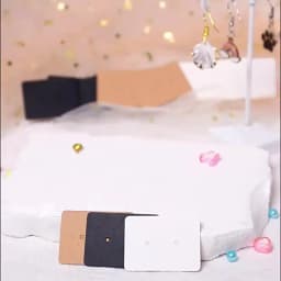 50/100Pcs/ lot Cardboard Earring Display Cards Blank Kraft Paper Jewelry Hanging Tags for Earring Ear Studs Selling Packaging