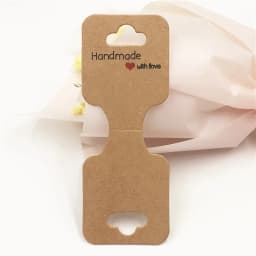 24pcs/lot Kraft Folding Tag Grey Marble Fashion Jewelry Necklace display Card Handmade Chain/Pendant Packaging Card