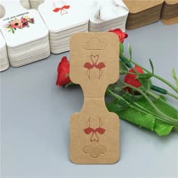 24pcs/lot Kraft Folding Tag Grey Marble Fashion Jewelry Necklace display Card Handmade Chain/Pendant Packaging Card