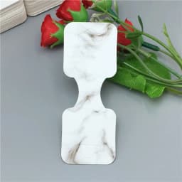 24pcs/lot Kraft Folding Tag Grey Marble Fashion Jewelry Necklace display Card Handmade Chain/Pendant Packaging Card