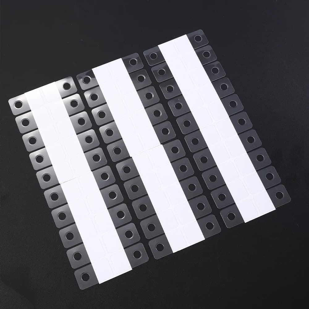 iYOE 50/100pcs 20*35mm Plastic Transparent PET Round Hole Wall Mount Hooks, Easy Install Adhesive Hangers for Hanging Items Wall