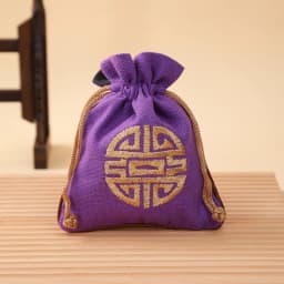 Vintage Linen Drawstring Jewelry Bag Embroidered Chinese Knot Pouch Cotton Linen Storage Bag for Small Items 11.5*14cm 14.5g